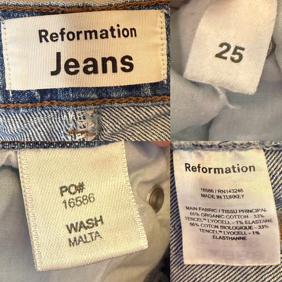 Reformation High Rise Straight Leg Jeans - Picture 4 of 4